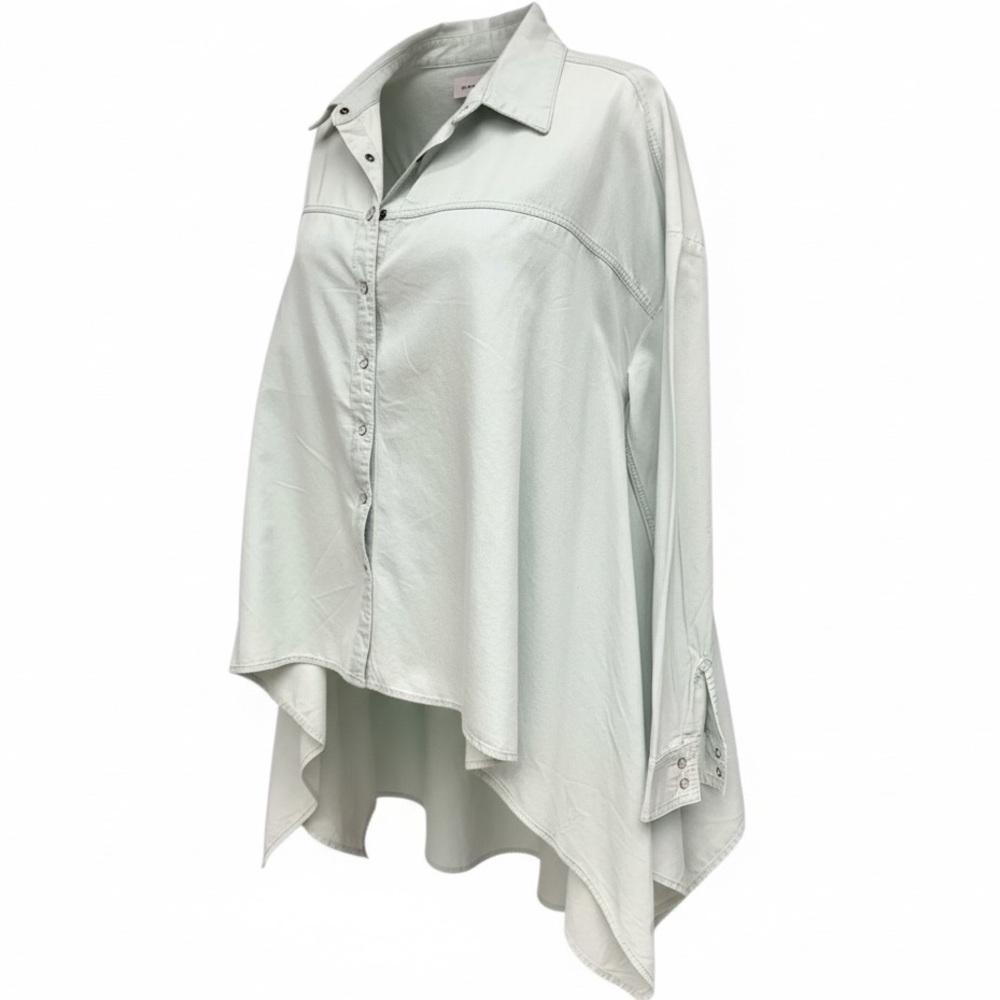 ONE by One Teaspoon Sage Green Hi Low Button Down Shirt Medium NWOT Boho Casual